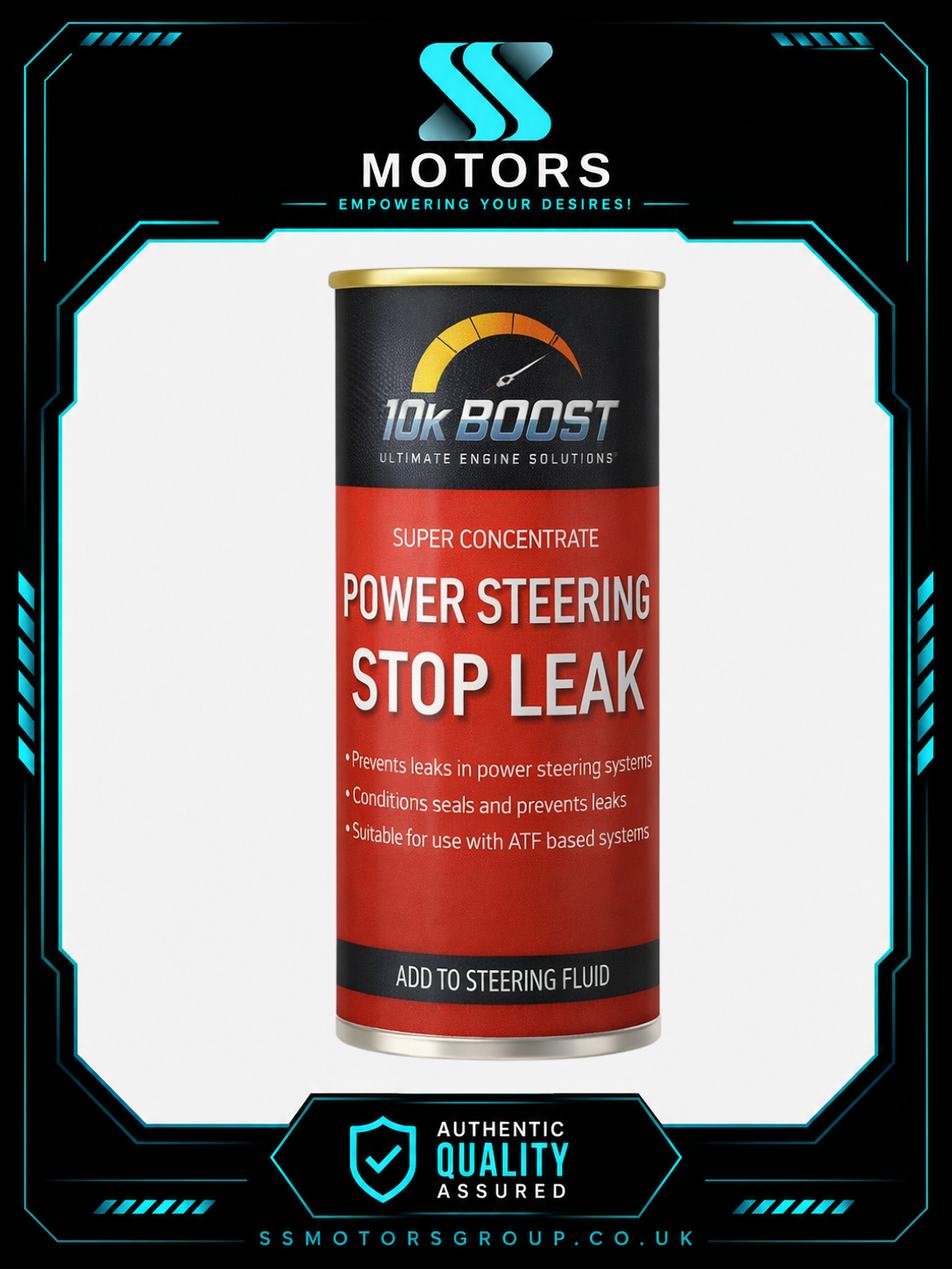 10K BOOST POWER STEERING STOP LEAK FLUID ADDITIVE 375ML