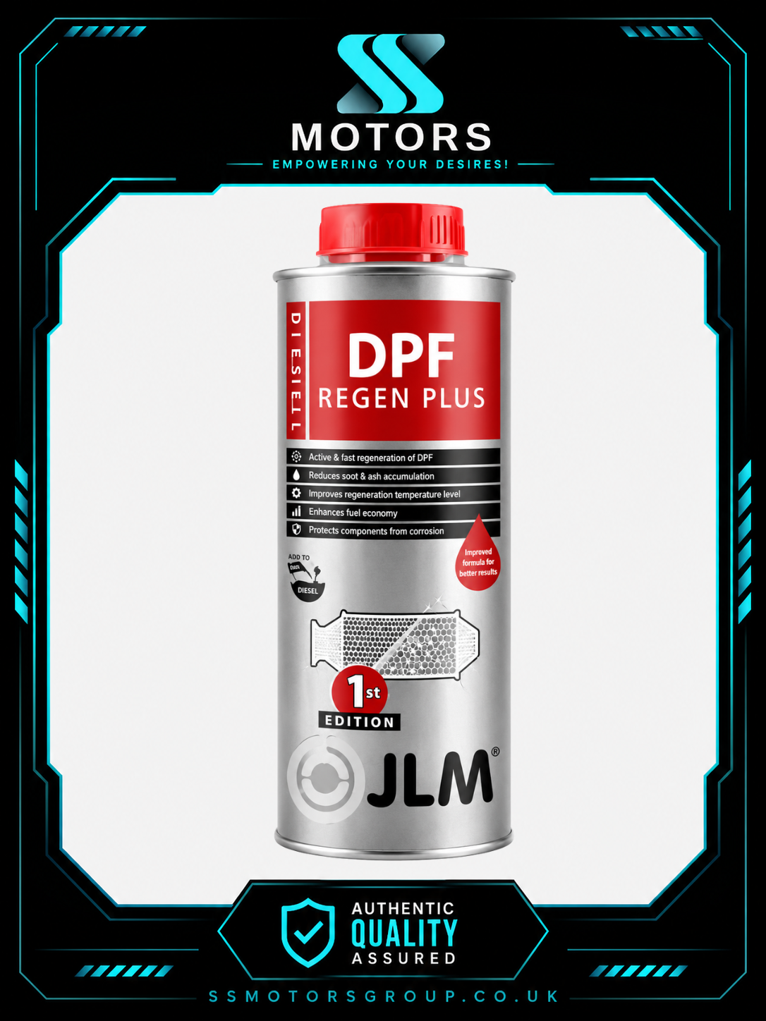JLM DPF REGEN PLUS CLEANER – DIESEL PARTICULATE FILTER ADDITIVE (250ML)