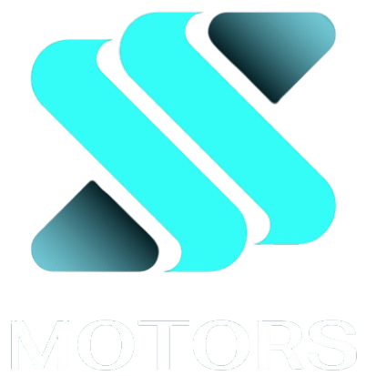 Logo with a stylized 'S' design in blue and black on a white background, accompanied by the word 'Motors'.