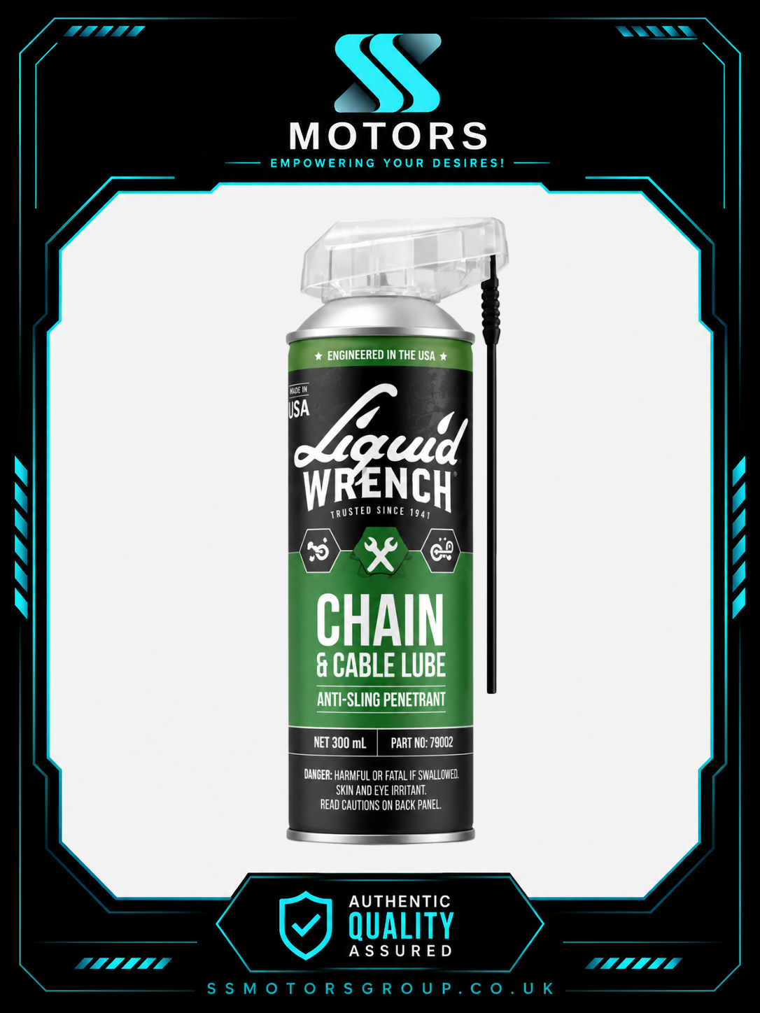 LIQUID WRENCH CHAIN LUBE 400ML MOTORCYCLE BIKE CHAIN LUBRICANT