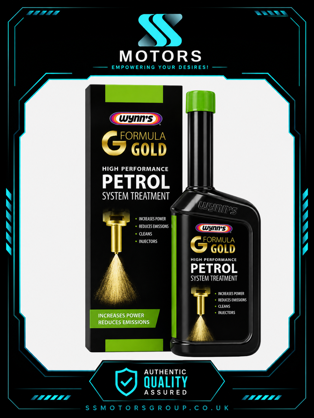 WYNNS FORMULA GOLD PETROL SYSTEM TREATMENT INJECTOR CLEANER PERFORMANCE 500ML