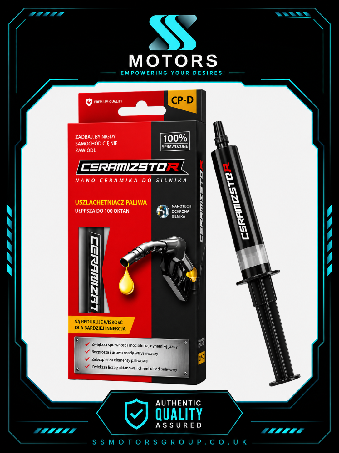 CERAMIZATOR CP-D DIESEL CERAMIC NANO INJECTOR CLEANER ADDITIVE LOW EMISSIONS