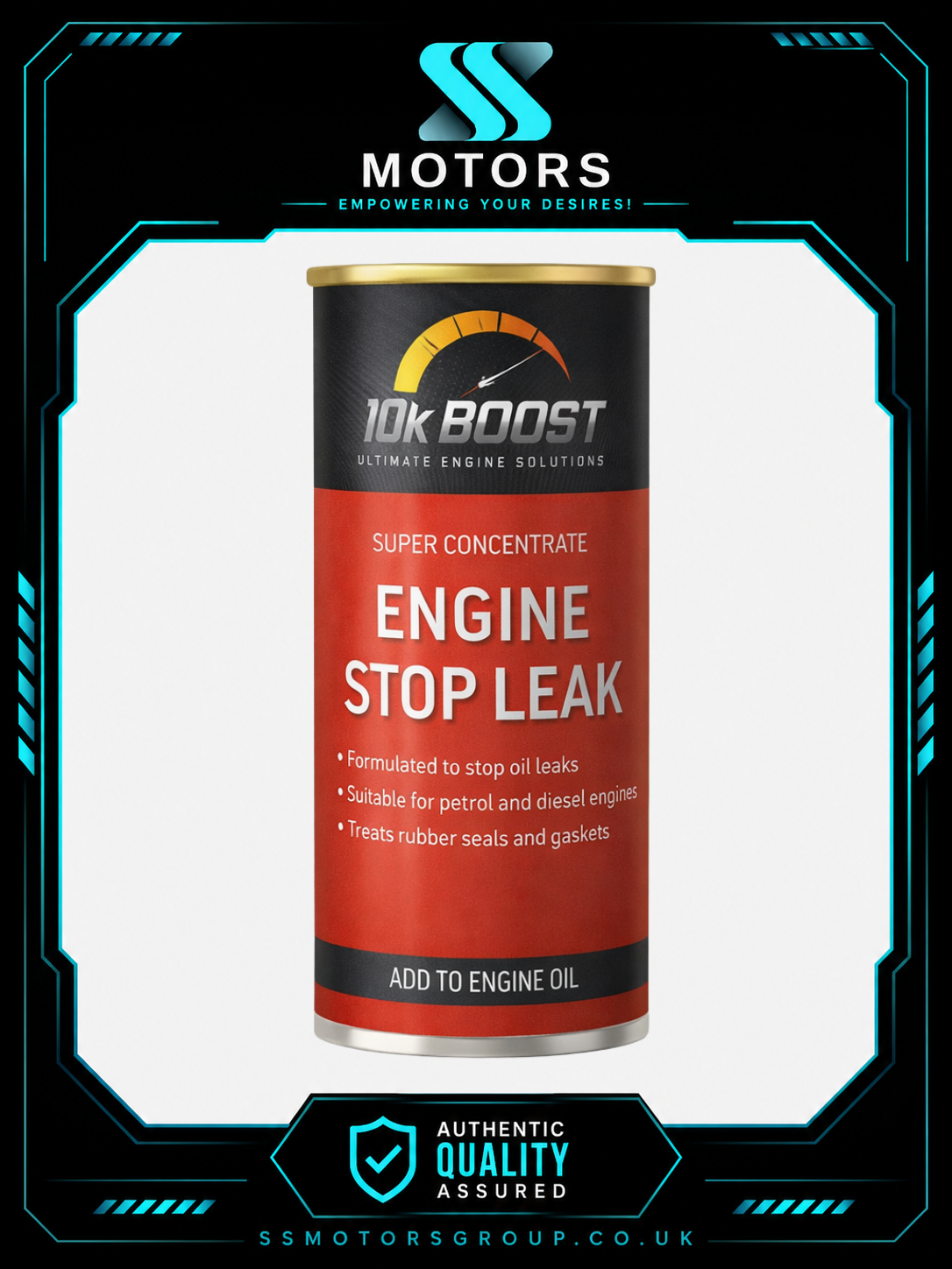 10K BOOST ENGINE STOP LEAK – OIL ADDITIVE TREATMENT (375ML)